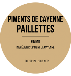 Piment de Cayenne paillette x 12