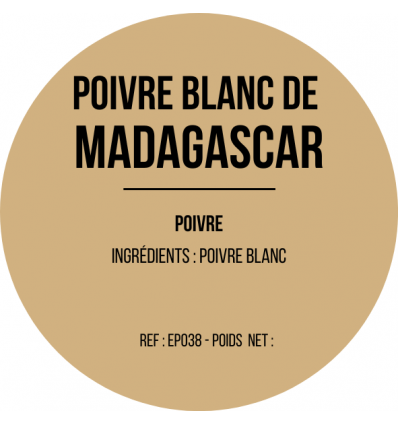 Poivre blanc Madagascar x 12