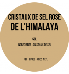 Cristaux de sel rose de l'Himalaya x 12