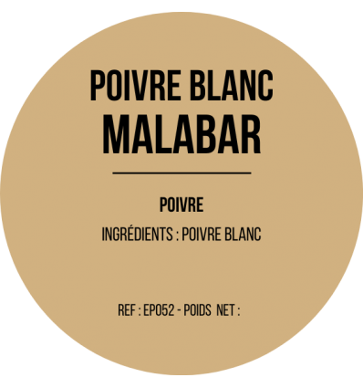 Poivre blanc Malabar x 12