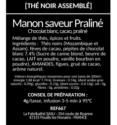 Thé noir Manon Praliné x20