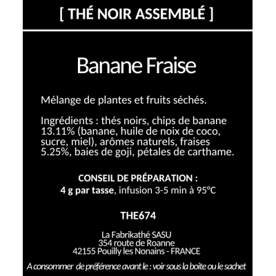 Thé noir Banane Fraise