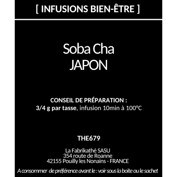 Soba Cha (sarrasin torréfié du Japon) x20