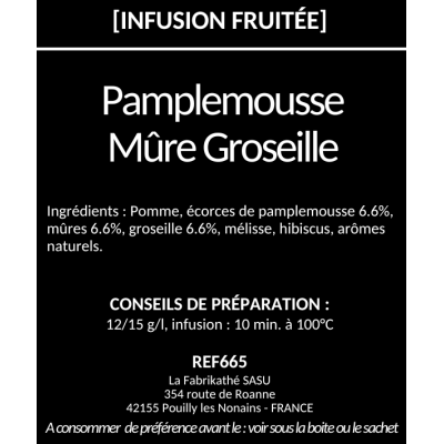 Infusion Pamplemousse Mûre Groseille