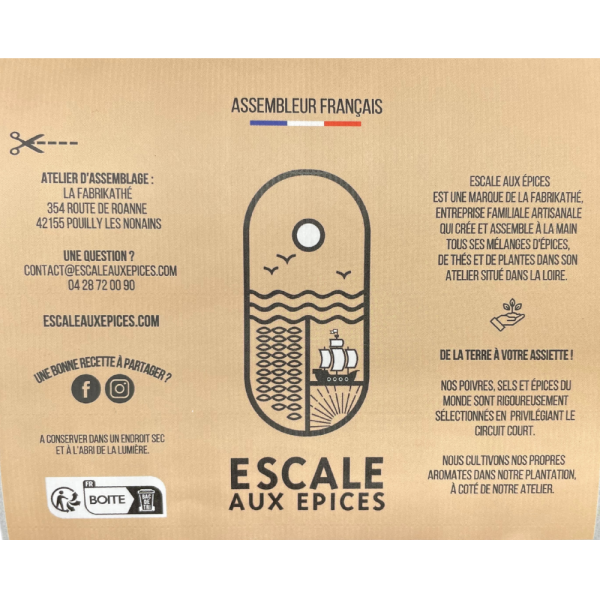 Étiquette - Boite épices grande