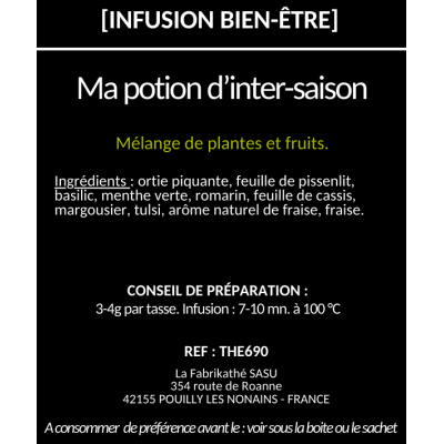 Contre-étiquette thé FBKT