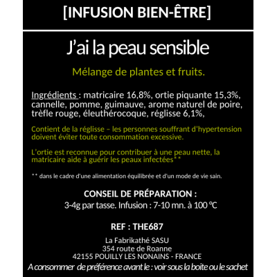 Contre-étiquette thé FBKT Contre-étiquette thé FBKT