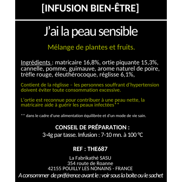Infusion J'ai la peau sensible x20