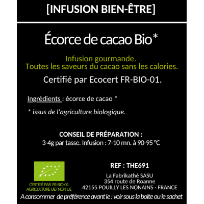 Infusion Écorce de cacao BIO* x20