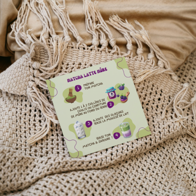 Memo recettes de matcha latte