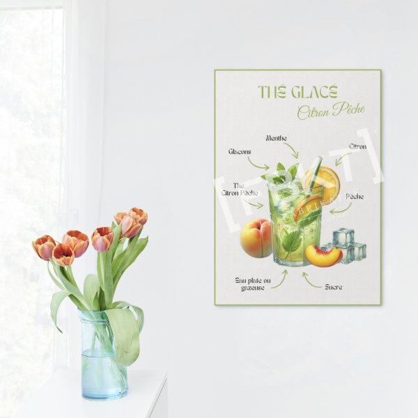 Thé Glacé Maison – Affiche plastifiée (A3 ou A4)