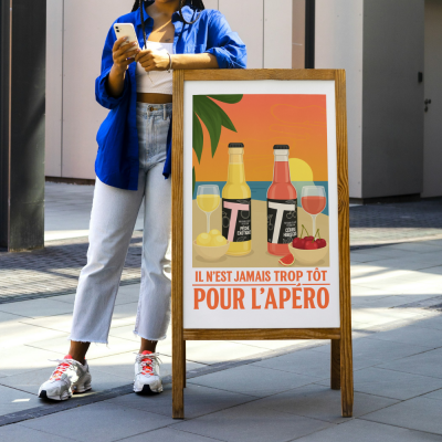 Affiche T glacé ORANGE - version 1 mise en scene Affiche T glacé ORANGE - version 1 mise en scene