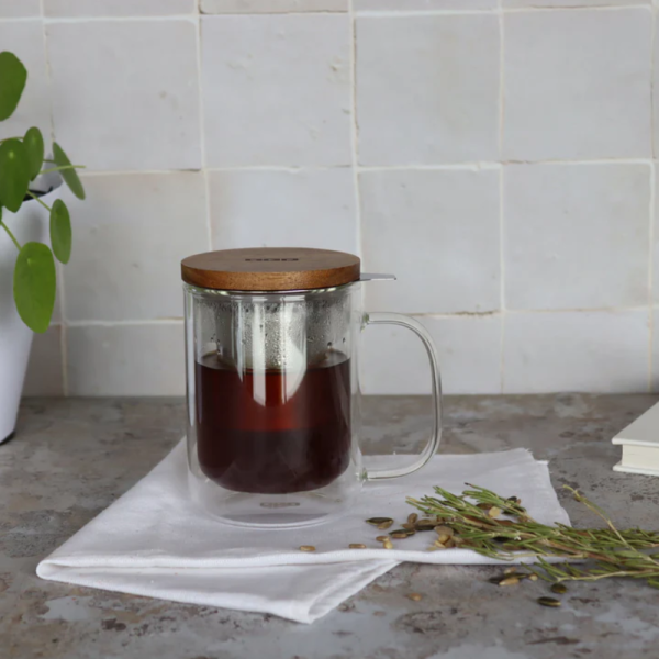 Tisanière Gustave en verre double paroi - 350ml