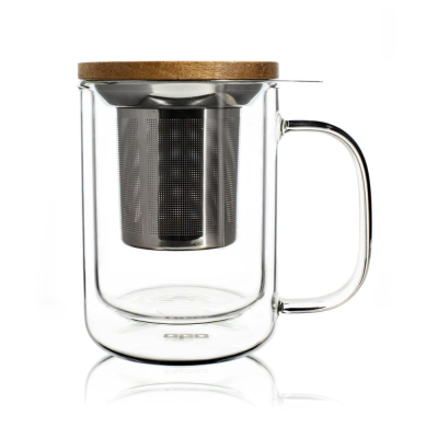 Tisanière Gustave en verre double paroi - 350ml - Accessoire pour le thé Tisanière Gustave en verre double paroi - 350ml - Accessoire pour le thé