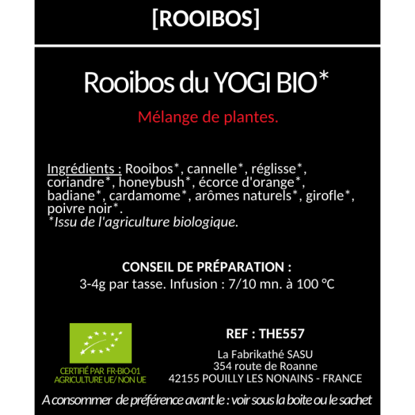 Rooibos du Yogi BIO* x20