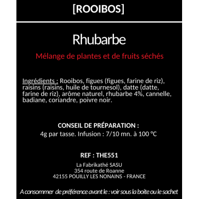 Contre-étiquette thé FBKT