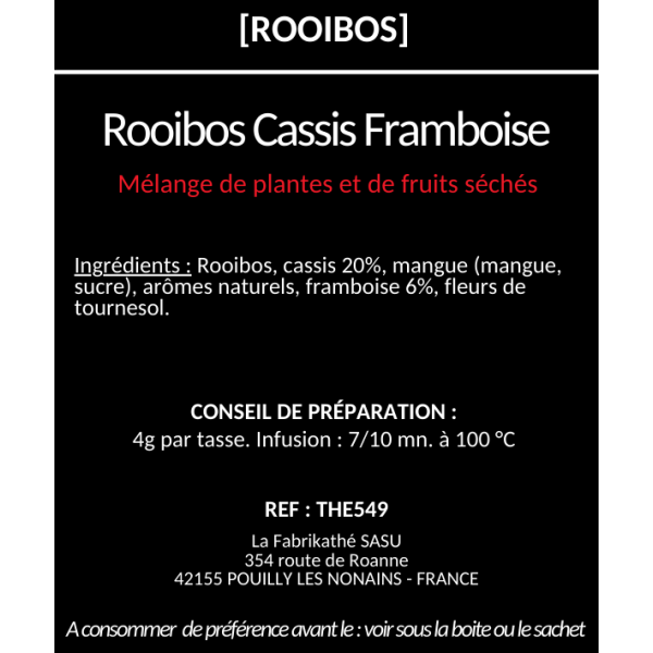 Rooibos Cassis Framboise  x20
