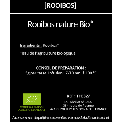 Contre-étiquette thé FBKT