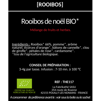 Contre-étiquette thé FBKT