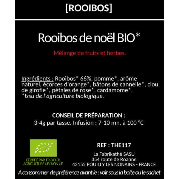 Rooibos de noël BIO x20