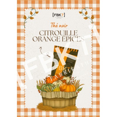 Citrouille Orange Épices – Affiche plastifiée (A3 ou A4)