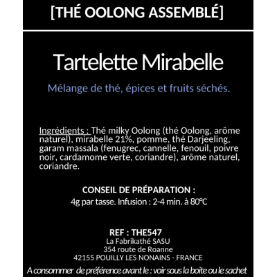 Oolong Tartelette Mirabelle x20