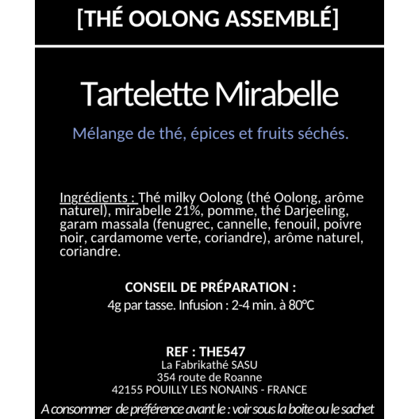 Oolong Tartelette Mirabelle x20