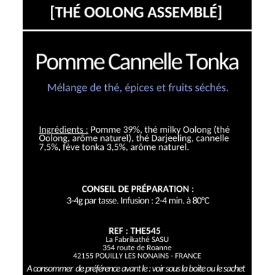 Oolong Tartelette Pomme Cannelle Tonka x20